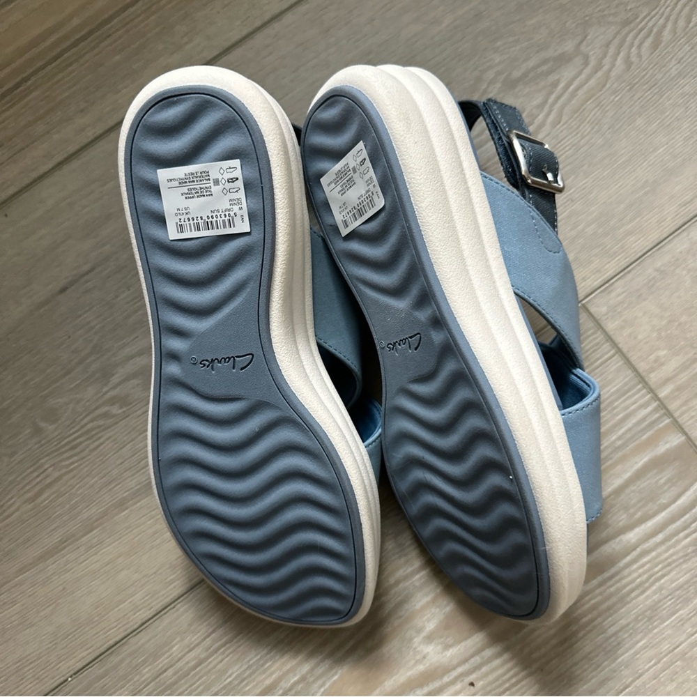Clarks Blue Sandals - Picture 3 of 5